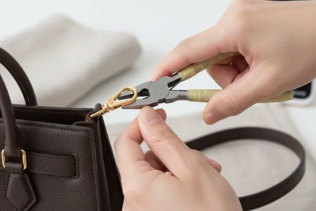 ショルダーバッグ金具修理を自分で
