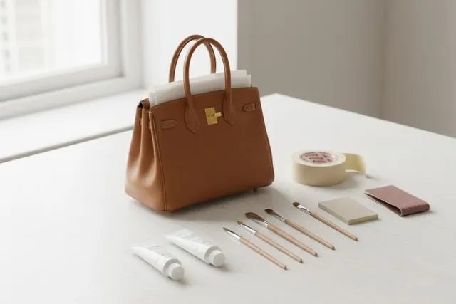 バッグのコバ剥がれを応急処置で救う